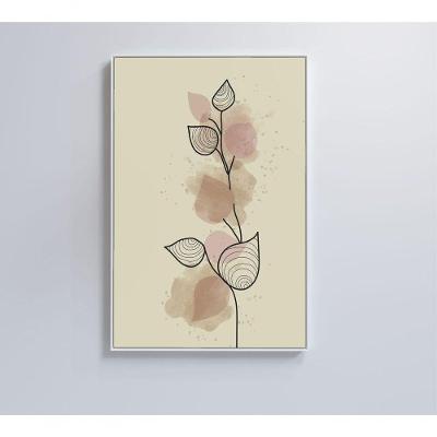 Quadro Abstrato Folhas 2 60x40 Cm Tecido Canvas