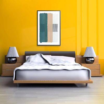 Quadro Abstrato Verde, Bege E Branco 60x90 Cm Vidro Impresso
