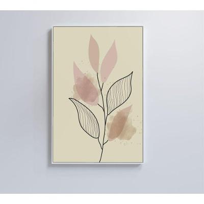 Quadro Abstrato Folhas 4 60x40 Cm Tecido Canvas