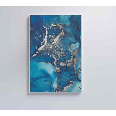 Quadro Mármore Azul 80x120 Cm Tecido Canvas