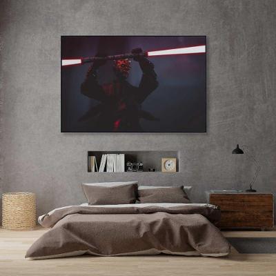 Quadro Darth Maul 120x80 Cm Vidro Impresso
