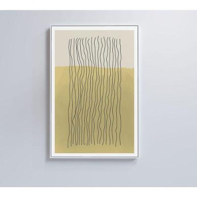 Quadro Abstrato Linhas 90x60 Cm Tecido Canvas