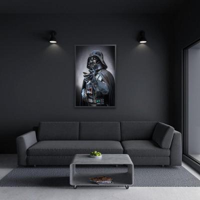 Quadro Darth Vader 120x80 Cm Vidro Impresso
