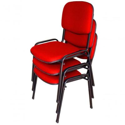 03 Cadeiras Para Auditórios Linha Hotel Auditório Vermelho