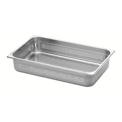 Cuba Perfurada Tramontina Gn 1/1 Em Aço Inox Sem Alças Profundidade 100 Mm - Aço 201 Tramontina