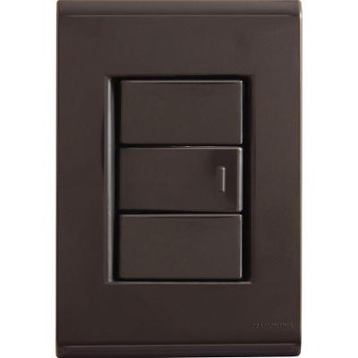 Conjunto 4x2 Com 1 Interruptor Simples 10 A 250 V Tramontina Liz Grafite Tramontina