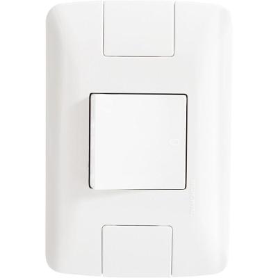 Conjunto 4x2 Com 1 Interruptor Bipolar Simples Tramontina Aria 25 A 250 V Branco Tramontina