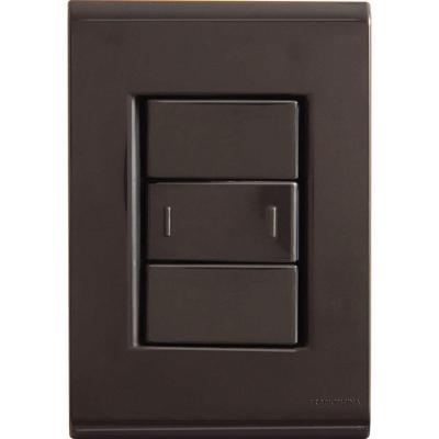 Conjunto 4x2 Com 1 Interruptor Paralelo 10 A 250 V Tramontina Liz Grafite Tramontina