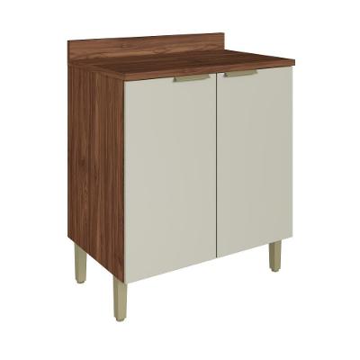 Balcão 80cm 2 Portas Montenegro Decibal Wengue|cristalo