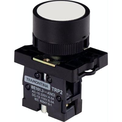 Botão De Impulso Tramontina Trp2-ea11 1na Branco Com Base De Plástico Tramontina