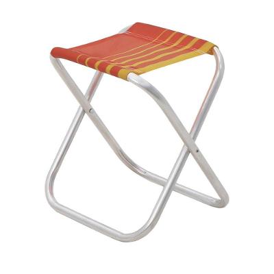 Banqueta De Praia Tramontina Fiji Em Alumínio Com Assento Laranja E Amarelo Tramontina