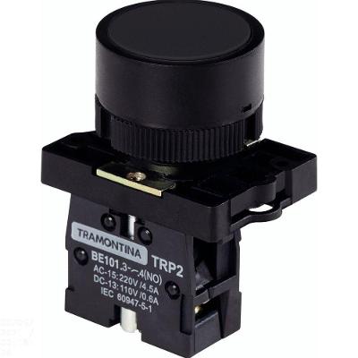 Botão De Impulso Tramontina Trp2-ea21 1na Preto Com Base De Plástico Tramontina