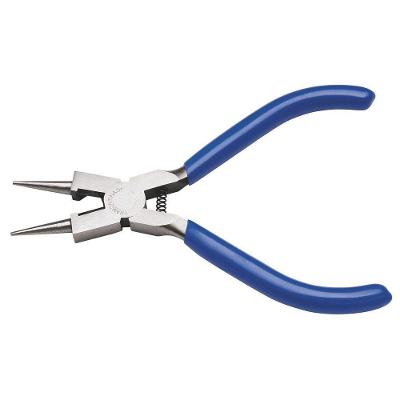 Alicate Bico Redondo 5" Tramontina Basic Aço Especial Com Empunhadura Em Pvc Azul Tramontina
