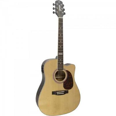 Violao Eletroacustico Dreadnought Folk Cutaway Aco Gf-1d Ceq Natural Giannini