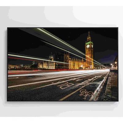 Quadro Relógio De Londres 90x60 Cm Tecido Canvas
