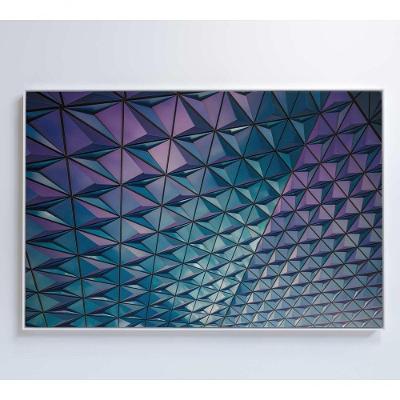 Quadro Arquitetura Triângulos 120x80 Cm Tecido Canvas