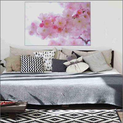 Quadro Flores Cerejeira 120x80 Cm Vidro Impresso