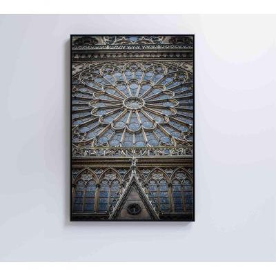 Quadro Catedral De Notre Dame 80x120 Cm Tecido Canvas