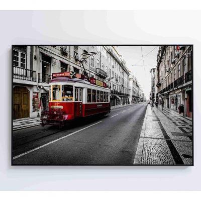 Quadro Bondinho 90x60 Cm Tecido Canvas