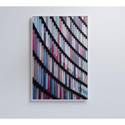 Quadro Arquitetura Ritmo E Cor 40x60 Cm Tecido Canvas