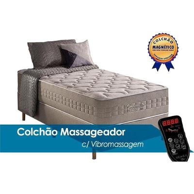 Colchão Solteirão Molas MasterPocket Ensacadas Magnético c/ Vibro Massagem c/  Commodite (96x203x34) - Anjos