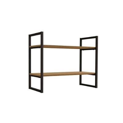 Prateleira Decorativa Quarto Bebê Industrial Li008 Freijo/preto - Kappesberg