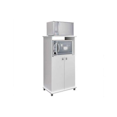 Multiuso de Cozinha Balcão  AM1010 c/ 2 Portas e Nicho p/ Microondas Branco - Movelbento