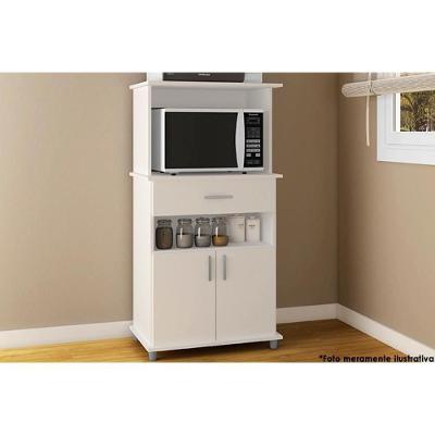 Multiuso de Cozinha Balcão  ASM151 c/ 2 Portas e 1 Gaveta Branco - Movelbento