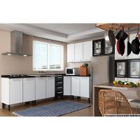 Gabinete de Cozinha Modulado Balcão Canto Oblíquo Gourmet 1 Porta c/ Tampo Branco - Bertolini - 2