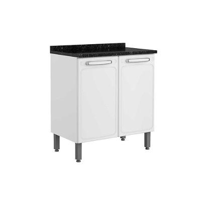 Módulo Cozinha Bertolini Evidence Balcão  7120 2 Portas c/Tampo Branco