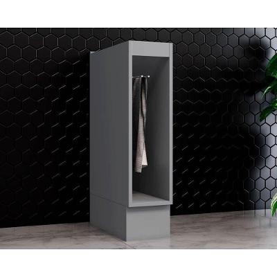 Módulo Cozinha Henn Americana Balcão c/ Porta Toalha s/ Tampo 20cm Cinza
