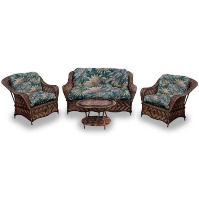 Conjunto De Sofá Fibra Sintética Naja-1 Sofá 2 L+2 Poltronas+1 Mesa Centro- Palmares Petróleo