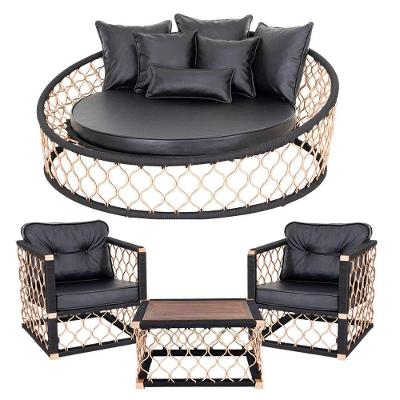 1 Chaise Almofadas 2 Poltronas Mesa Corda Náutica