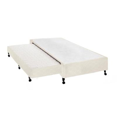 Cama Box Base c/Auxiliar Universal Solteiro Poli Tecido Clean (78x188x27) - Castor