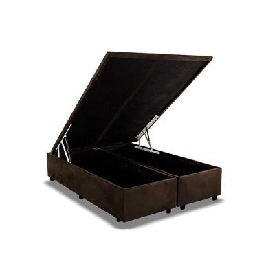 Cama Box Baú King Universal Suede Brown (186x198x35) - Costa Rica
