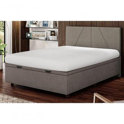 Base Cama Box Baú Casal Linho Skybox Marrom