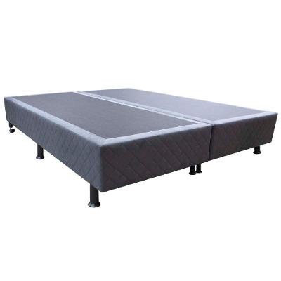 Base Cama Box Casal King Size Suede Cinza