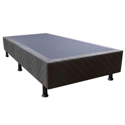 Base Cama Box Solteiro Suede Marrom