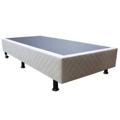 Base Cama Box Solteiro Suede Bege