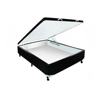 Cama Box Baú Viúva Courano Black New (128x188x35) - Castor