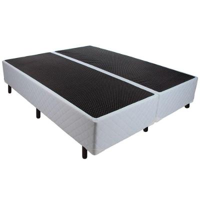 Cama Box Base King Universal Tecido White (193x203x24) - Luckspuma