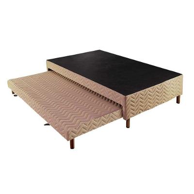 Cama Box Base C-auxiliar Universal Com Auxiliar Sommier Rústico Bordado Clean (88x188x30) - Paropas