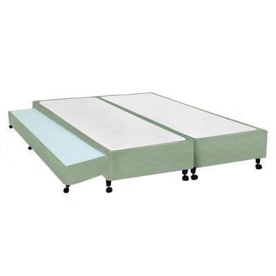 Cama Box Base c/Auxiliar Universal Queen Poli Tecido Green (158x198x27) - Castor