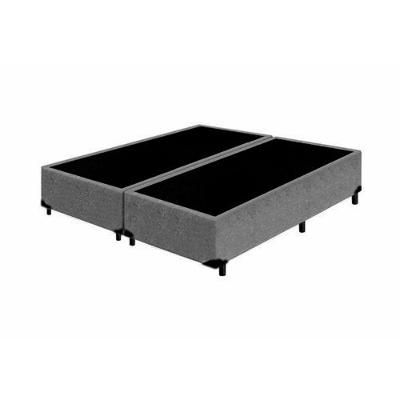 Cama Box King Bipartido Nk Camas Suede Cinza 40X193X203