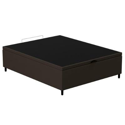 Base Para Cama Box Baú Casal 138X188Cm Hit Suede Marrom