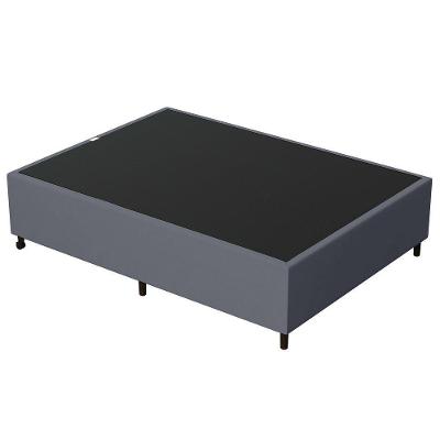 Base Para Cama Box Casal 138X188Cm Hit Suede Cinza