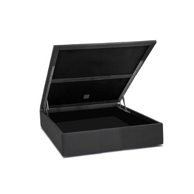 Cama Box Baú Universal Casal Suede Gray (138x188x35) - Ortobom