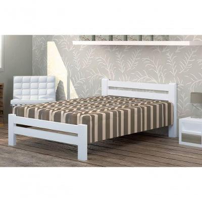 Cama Queen Size Piazza De Madeira Maciça Angelim Pedra/tauari - Cor Branco