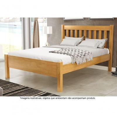 Cama Casal Em Madeira Maciça 1,40 Rapido Alice Mel