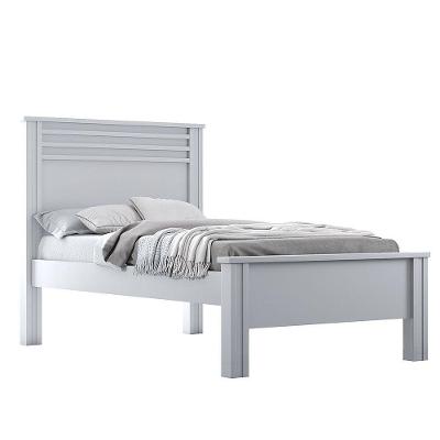 Cama Solteiro Com Painel Ripado Rivera Novo Horizonte Branco